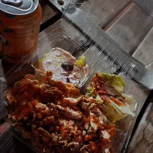 a plastic container filled with food