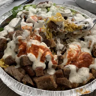 Gyro combo platter. Man this is good. Probably super unhealthy but sometimes you have to treat yourself