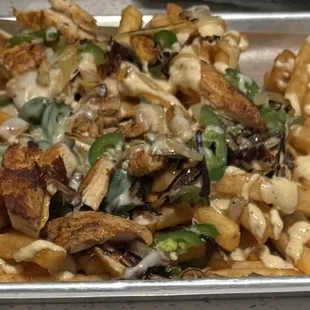 Spicy Fries with chicken.