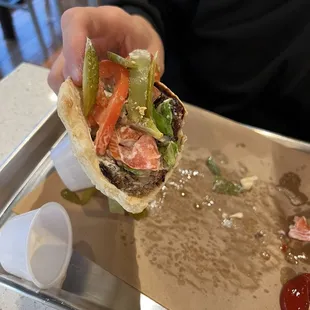 Smash pita hamburger-best thing since sliced bread!