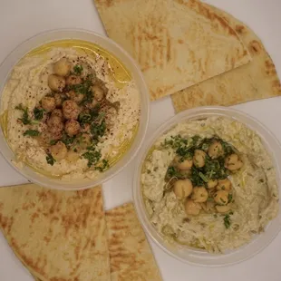 Hummus &amp; Baba Ghanoouj with Pita