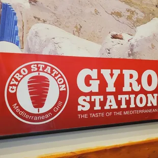 a sign for gyro station