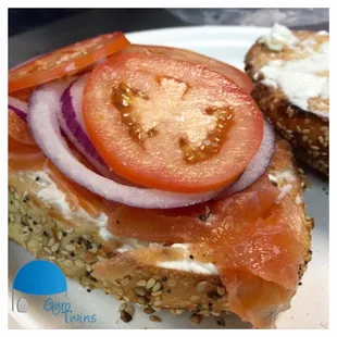 House Made LOX on a Brooklyn Bagel