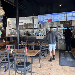 the inside of a restaurant
