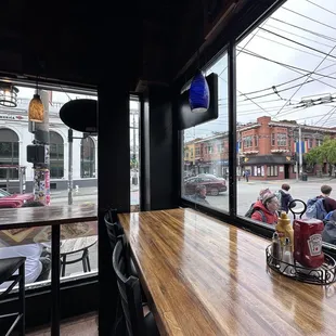 View from counter corner