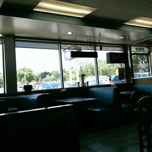 the inside of a restaurant