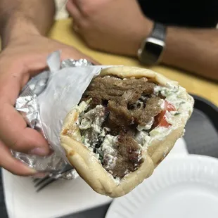 Beef and lamb gyro