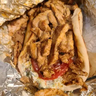 Homemade pork gyro