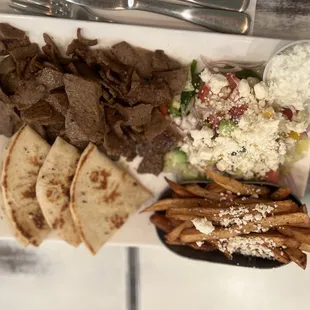 Gyro platter for 2