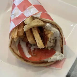 Gyros Chicken Wrapped Sandwich