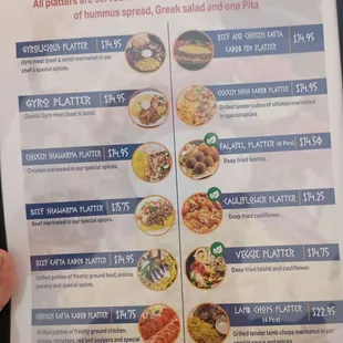 Menu items