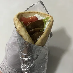 Traditional lamb gyro