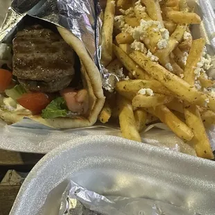 Lamb Gyro with Greek Fries