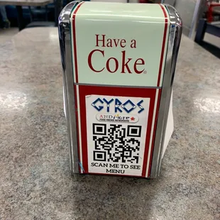 a qr code on a carton