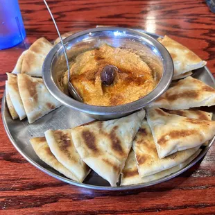 Chipotle Hummus with 3 pitas (1 included, 2 extra)