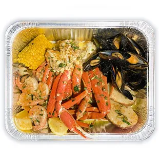 Garlic Cajun Seafood Triple Tray