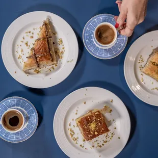 Baklava, Greek Lemon Cake, Choclava and Greek Coffee