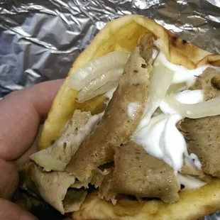 The side view of the gyro.