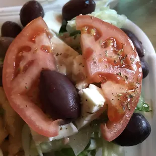 Look at this delicious Greek salad!!!