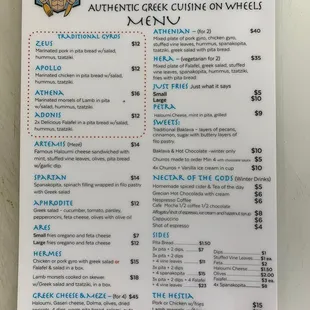 New Gyros Delish Menu 2021