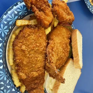 fried chicken and fries