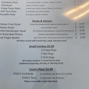the menu