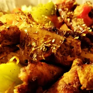 Spicy chicken shish kabob