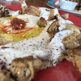 Chicken Shawarma with Hummus