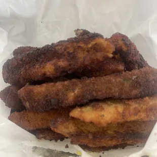 Burnt fried zucchini
