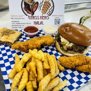 Hero Burger, Tenders and Baklava