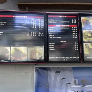 menus and prices