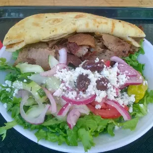 Gyro Salad with Pita