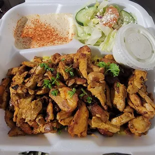 Chicken schwarma platter