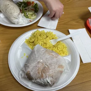 a plate of food on a table