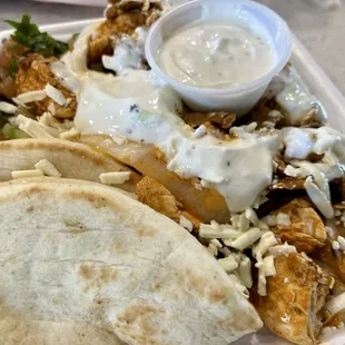 Spicy chicken platter