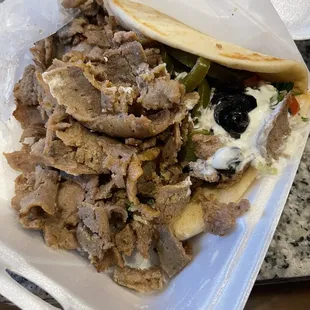 The gyro wrap !! Amazing and so much food !