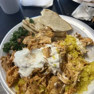 Spicy chicken platter