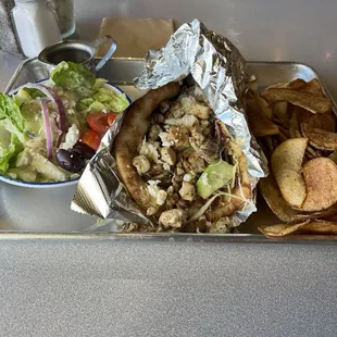 Hummus Chicken Combo Plate