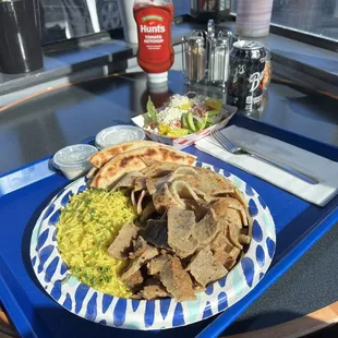 a plate of food on a table