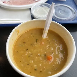 Lentil soup, this would have been enough on it&apos;s own for my lunch