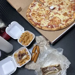 pizza, food
