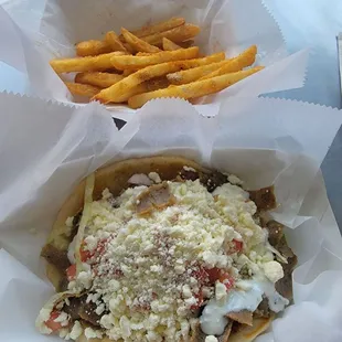 Gyro lunch special with fries