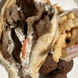 Gyros Pita and Falafel