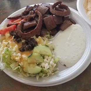 Gyro Dinner with extra meat.
