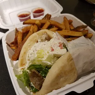 Gyro &amp; Fries combo