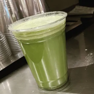 The &quot;All Green&quot; from the juice bar. Green apple, cucumber, and celery.