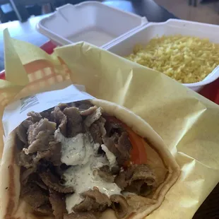 Gyros with rice