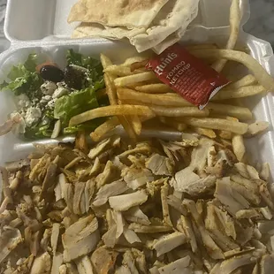 Chicken shawerma platter