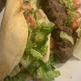 Beef Kafta Kabob Sandwich