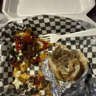 Gyro and Greek fries